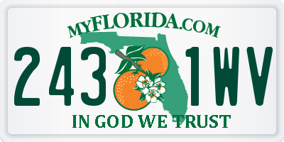 FL license plate 2431WV