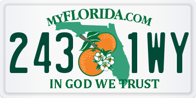 FL license plate 2431WY