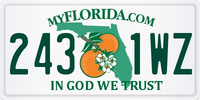 FL license plate 2431WZ