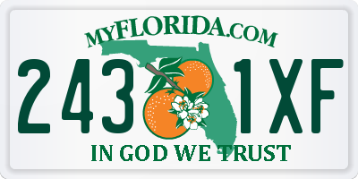 FL license plate 2431XF