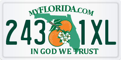 FL license plate 2431XL
