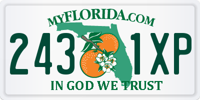 FL license plate 2431XP