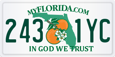 FL license plate 2431YC