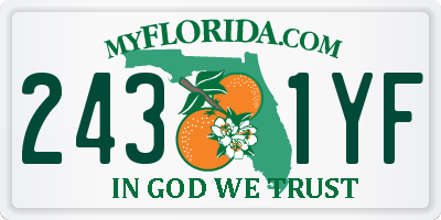 FL license plate 2431YF