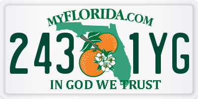 FL license plate 2431YG