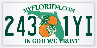 FL license plate 2431YI
