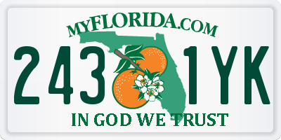 FL license plate 2431YK