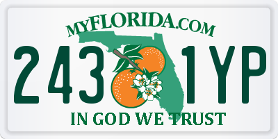 FL license plate 2431YP