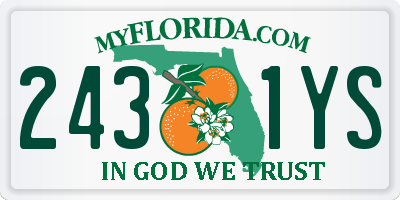 FL license plate 2431YS