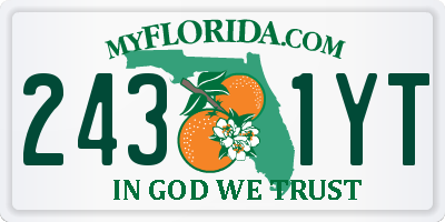 FL license plate 2431YT