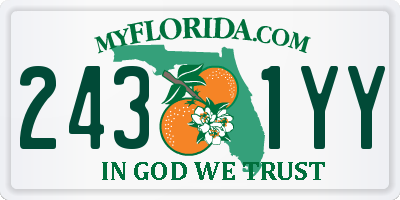 FL license plate 2431YY