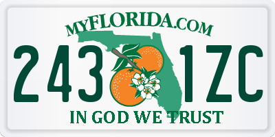 FL license plate 2431ZC