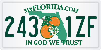 FL license plate 2431ZF