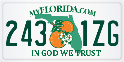 FL license plate 2431ZG
