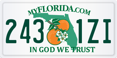 FL license plate 2431ZI