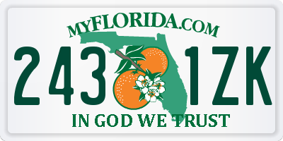 FL license plate 2431ZK