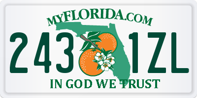 FL license plate 2431ZL