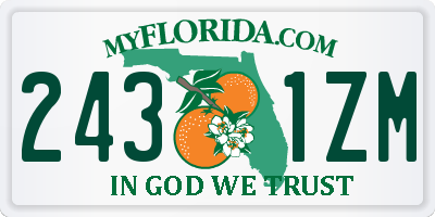 FL license plate 2431ZM