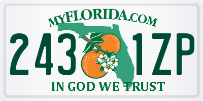 FL license plate 2431ZP