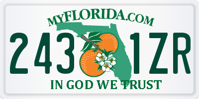 FL license plate 2431ZR