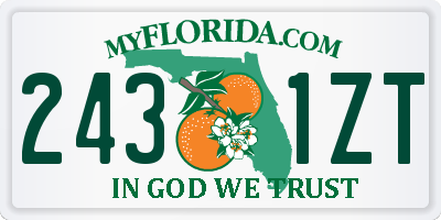 FL license plate 2431ZT