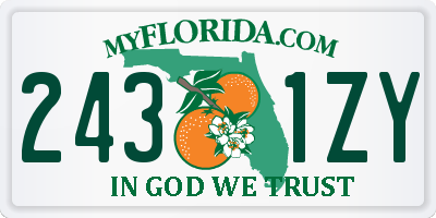 FL license plate 2431ZY