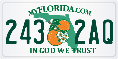 FL license plate 2432AQ