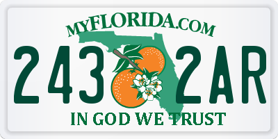 FL license plate 2432AR