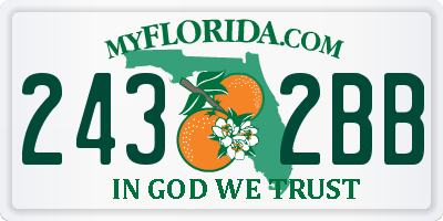 FL license plate 2432BB