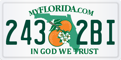 FL license plate 2432BI