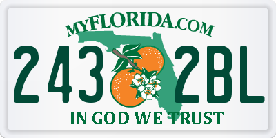FL license plate 2432BL