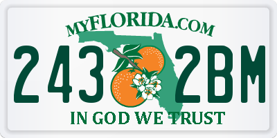 FL license plate 2432BM