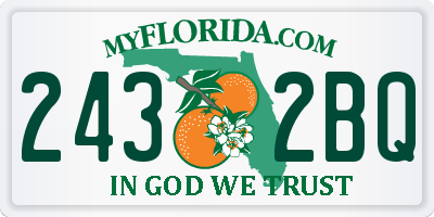 FL license plate 2432BQ