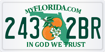 FL license plate 2432BR