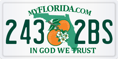 FL license plate 2432BS