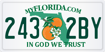 FL license plate 2432BY