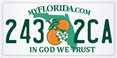 FL license plate 2432CA
