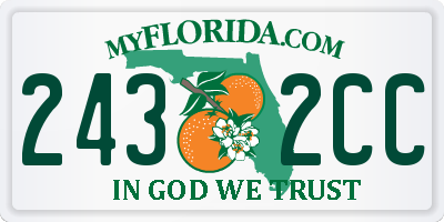 FL license plate 2432CC