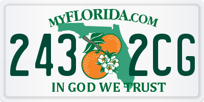FL license plate 2432CG