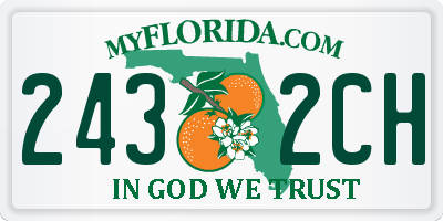 FL license plate 2432CH
