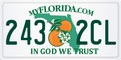 FL license plate 2432CL