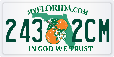 FL license plate 2432CM