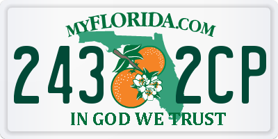 FL license plate 2432CP
