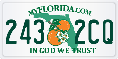 FL license plate 2432CQ