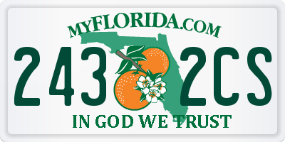 FL license plate 2432CS