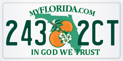 FL license plate 2432CT