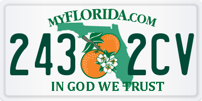 FL license plate 2432CV