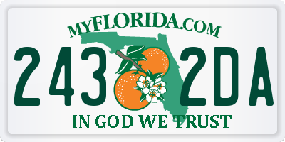 FL license plate 2432DA