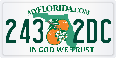 FL license plate 2432DC
