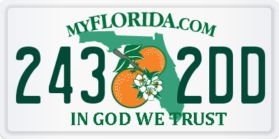 FL license plate 2432DD